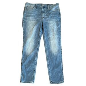 Madewell Womens Size 31 10" High Rise Skinny Crop Jeans Light Wash Denim‎